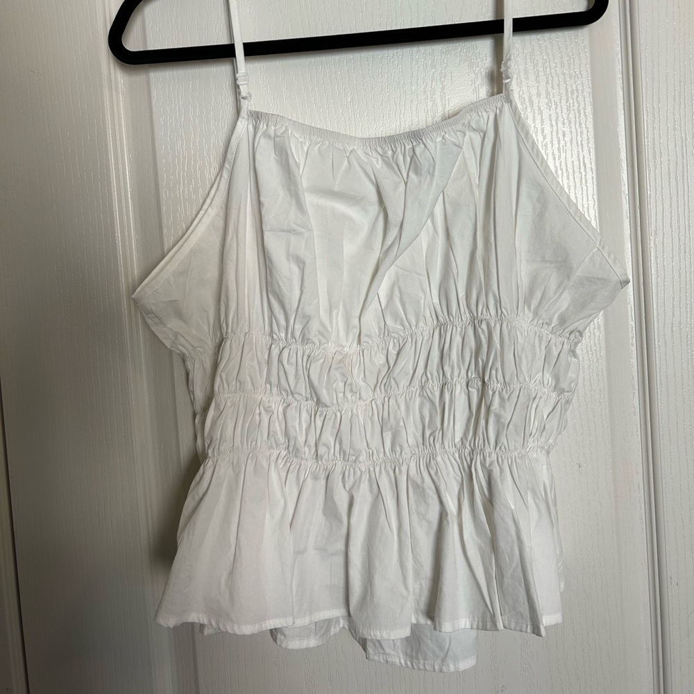 White crop tank 2XL